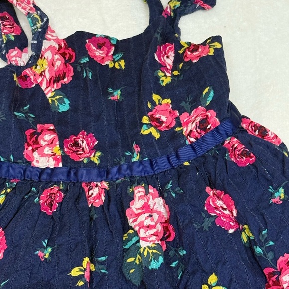 Floral Kids Dress with Ruffle Straps - Picture 3 of 7
